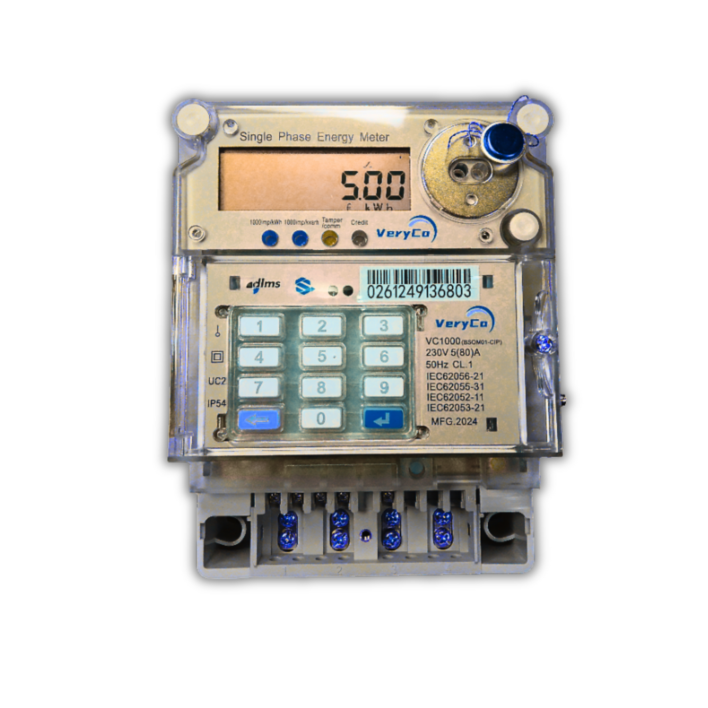 VC1000 BSOM01-CIP Smart Prepaid Electricity Meter - 4G Ready