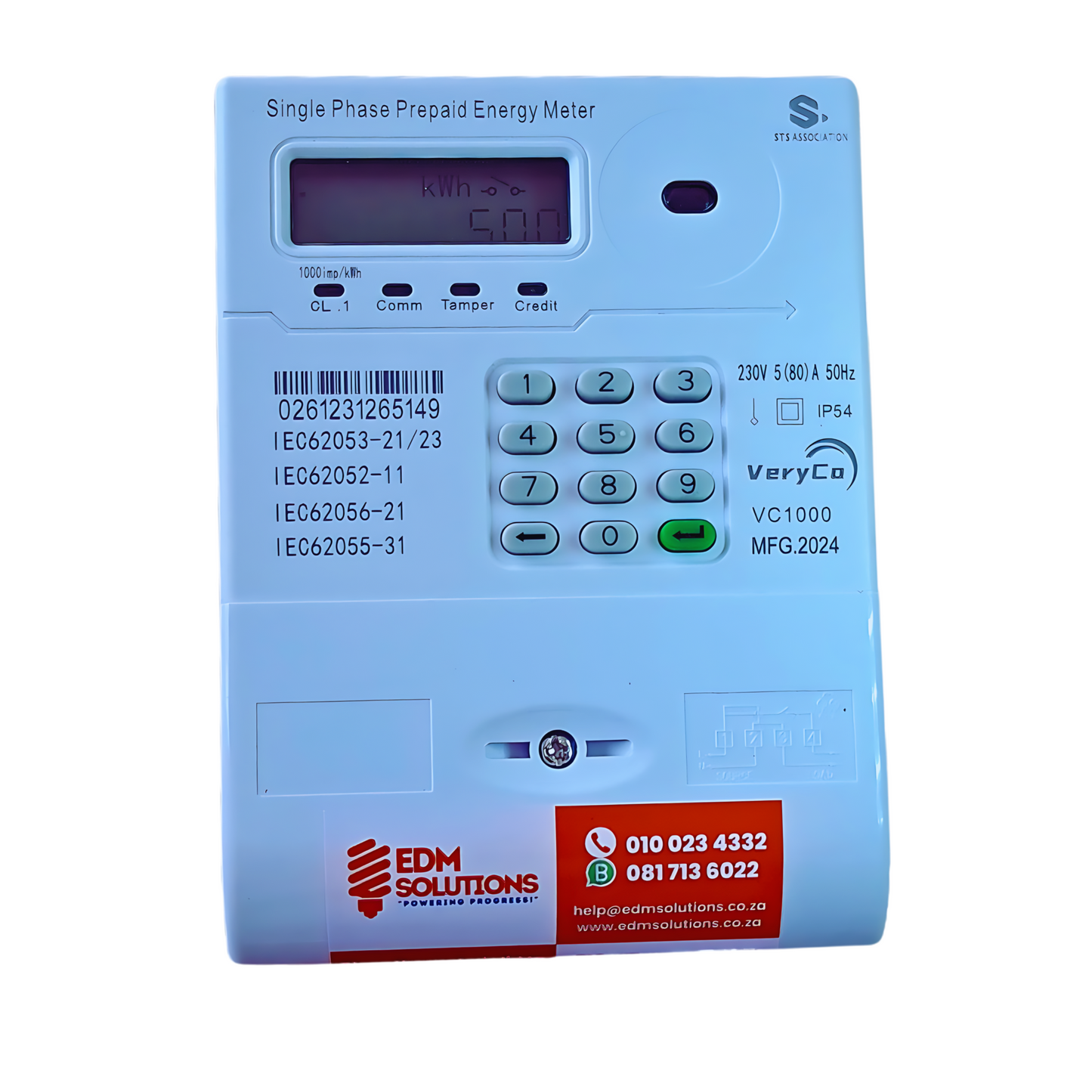 VC1000 BS Integrated Keypad Prepaid Electricity Meter