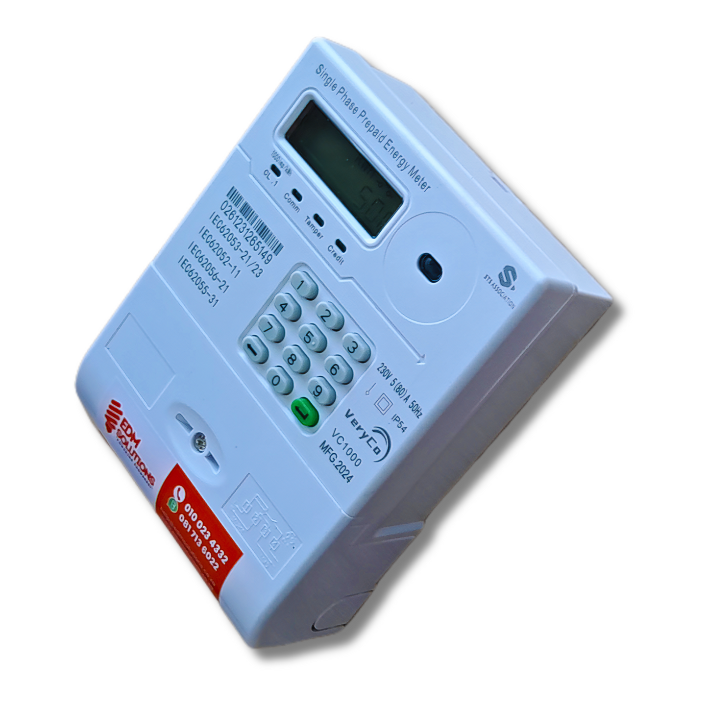 VC1000 BS Integrated Keypad Prepaid Electricity Meter