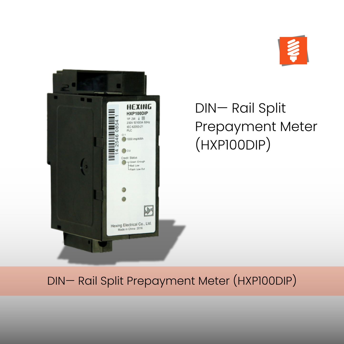HXP100DIP Single-Phase DIN-Rail Split Prepayment Meter