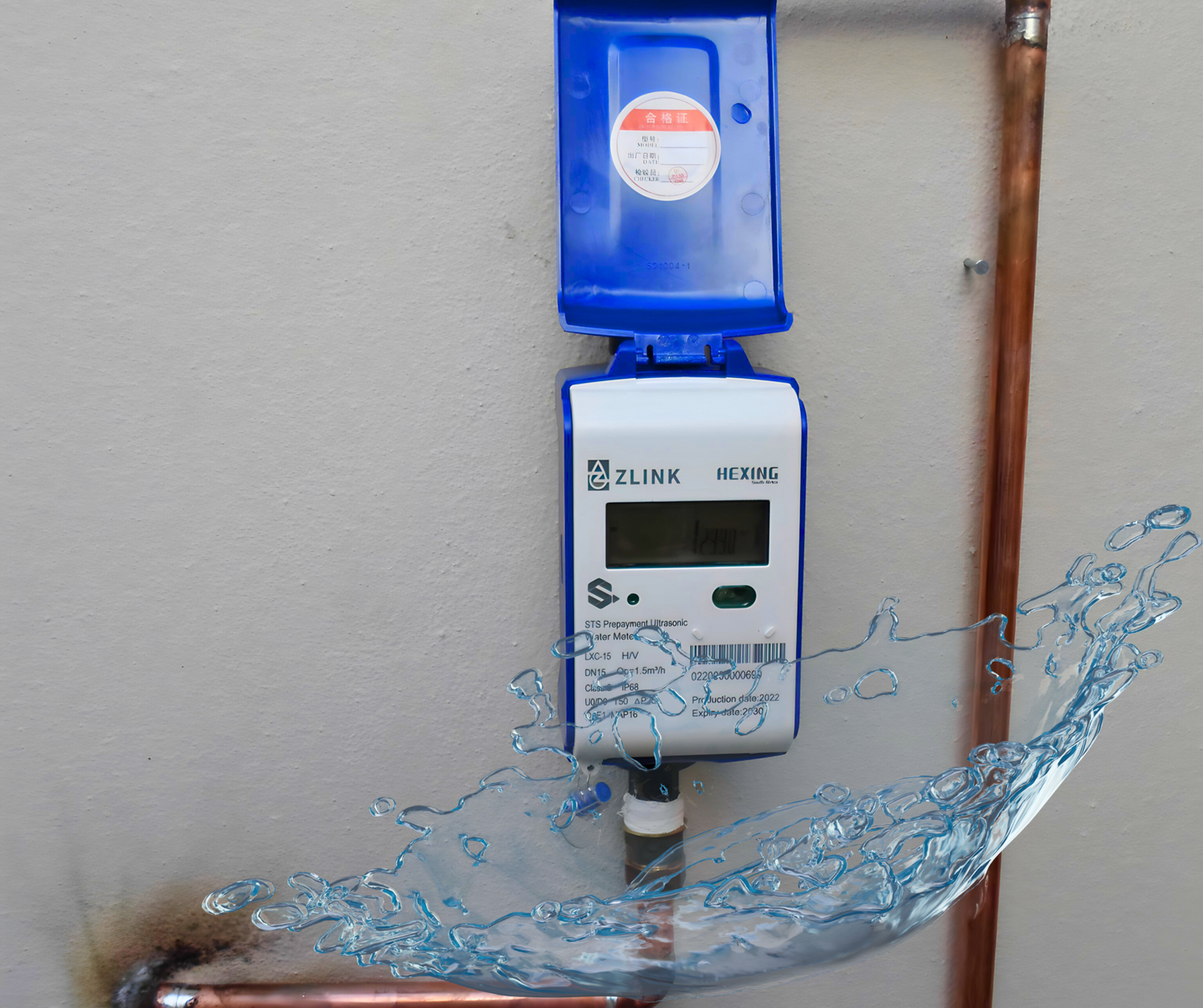 ZLINK Prepaid Ultrasonic Smart Water Meter – STS Certified