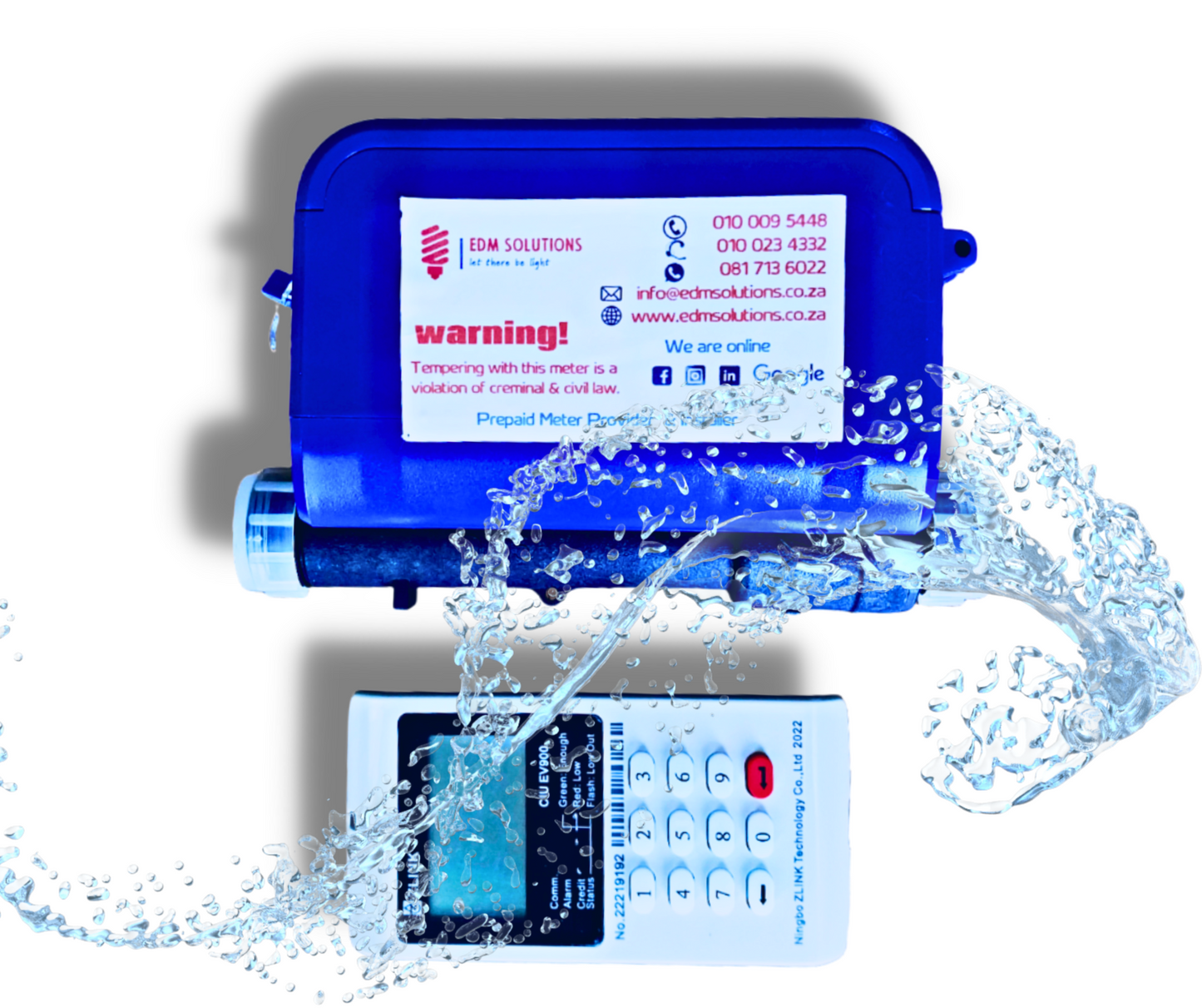 ZLINK Prepaid Ultrasonic Smart Water Meter – STS Certified