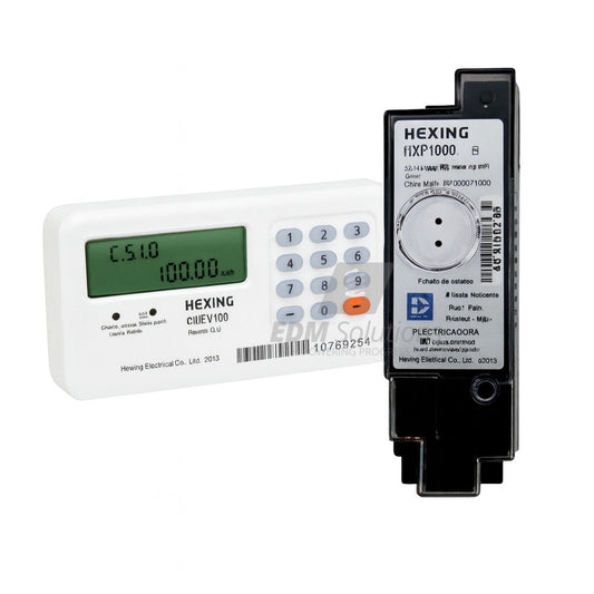 HXP100DIP Single-Phase DIN-Rail Split Prepayment Meter with separate meter and customer interface unit for secure energy management
