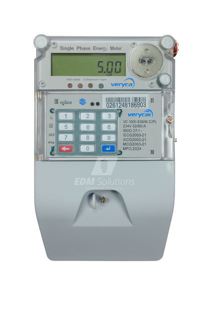 VC1000 BSOM01-CIP 4G smart prepaid single-phase electricity meter with keypad and EDM integration